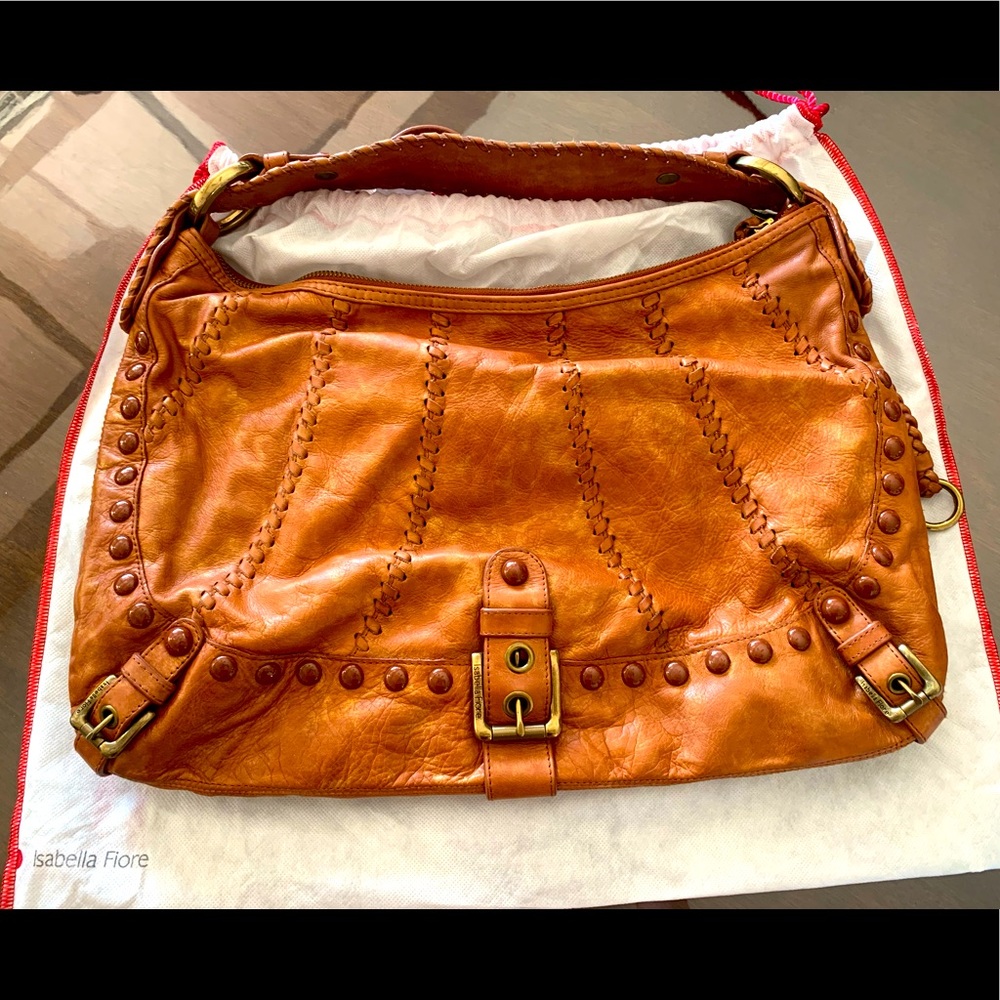 Vintage Isabella Fiore Leather Hobo Bag
